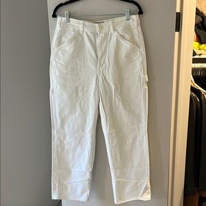 Everlane Women's Cargo Straight Leg Pants - White